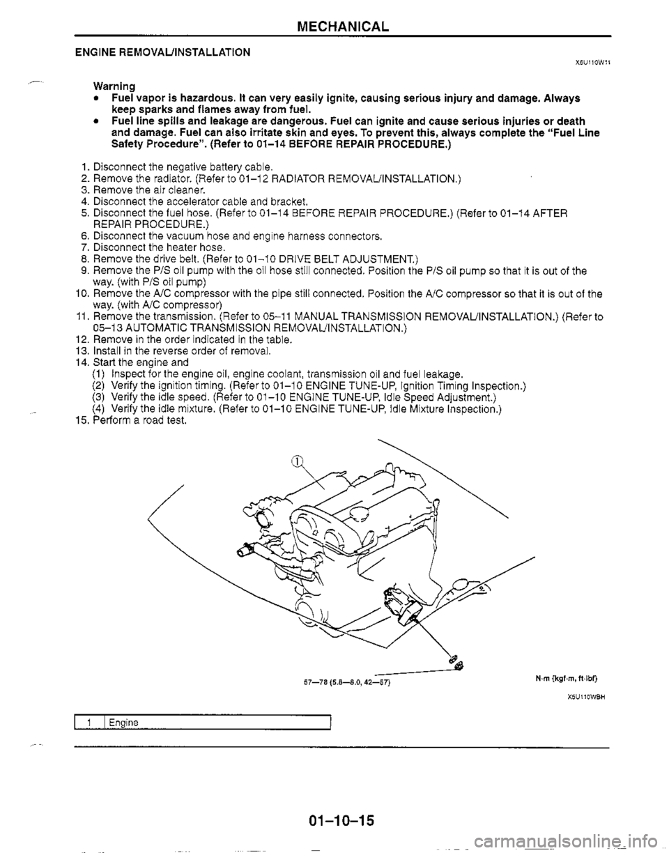 MAZDA MIATA 1999 Workshop Manual MAZDA MIATA 1999 Workshop Manual