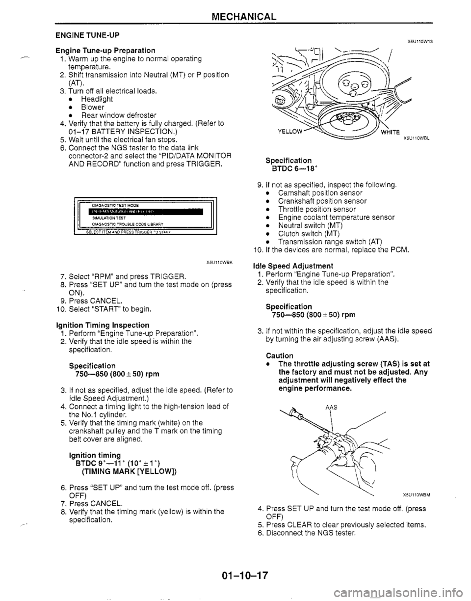 MAZDA MIATA 1999 Workshop Manual MAZDA MIATA 1999 Workshop Manual