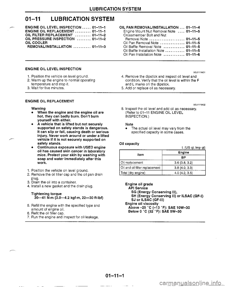 MAZDA MIATA 1999 Workshop Manual MAZDA MIATA 1999 Workshop Manual