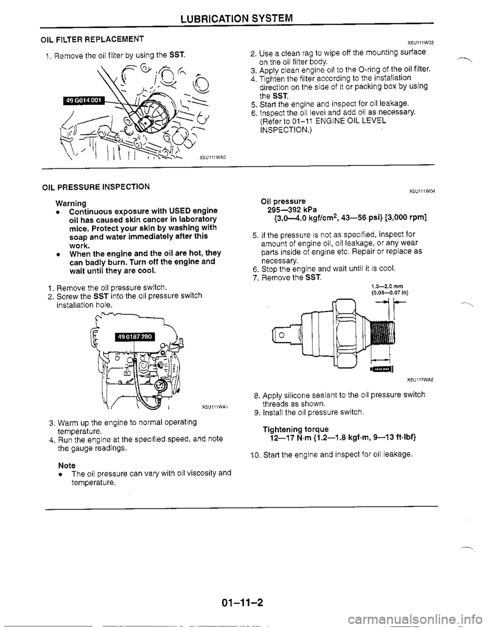 MAZDA MIATA 1999 Workshop Manual MAZDA MIATA 1999 Workshop Manual