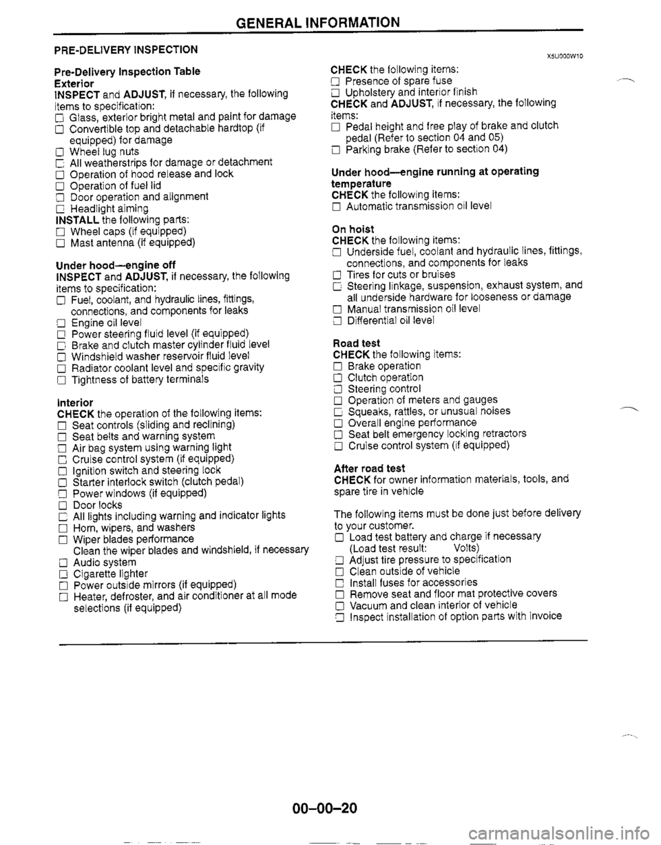 MAZDA MIATA 1999 Owners Manual MAZDA MIATA 1999 Owners Manual