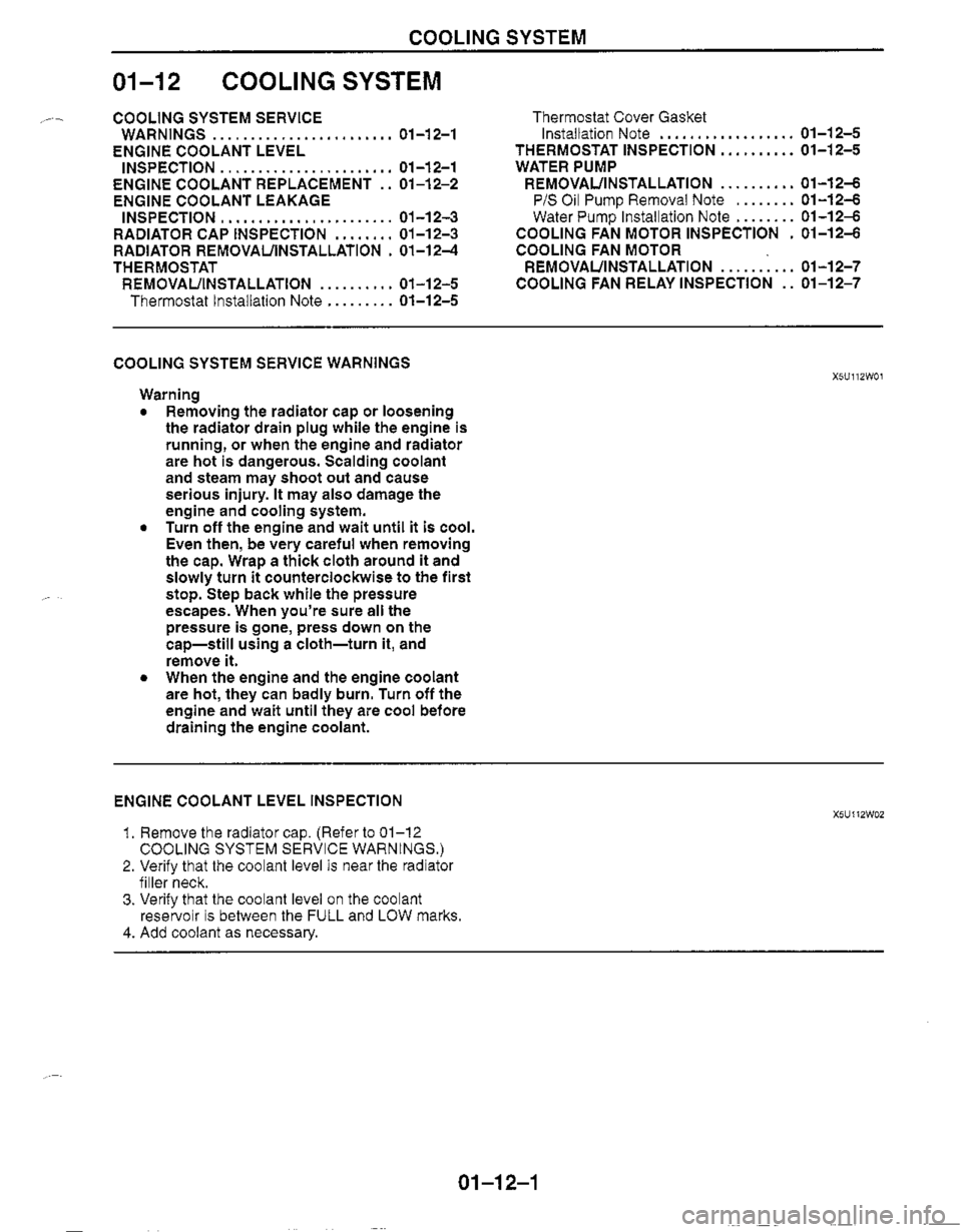 MAZDA MIATA 1999 Workshop Manual MAZDA MIATA 1999 Workshop Manual