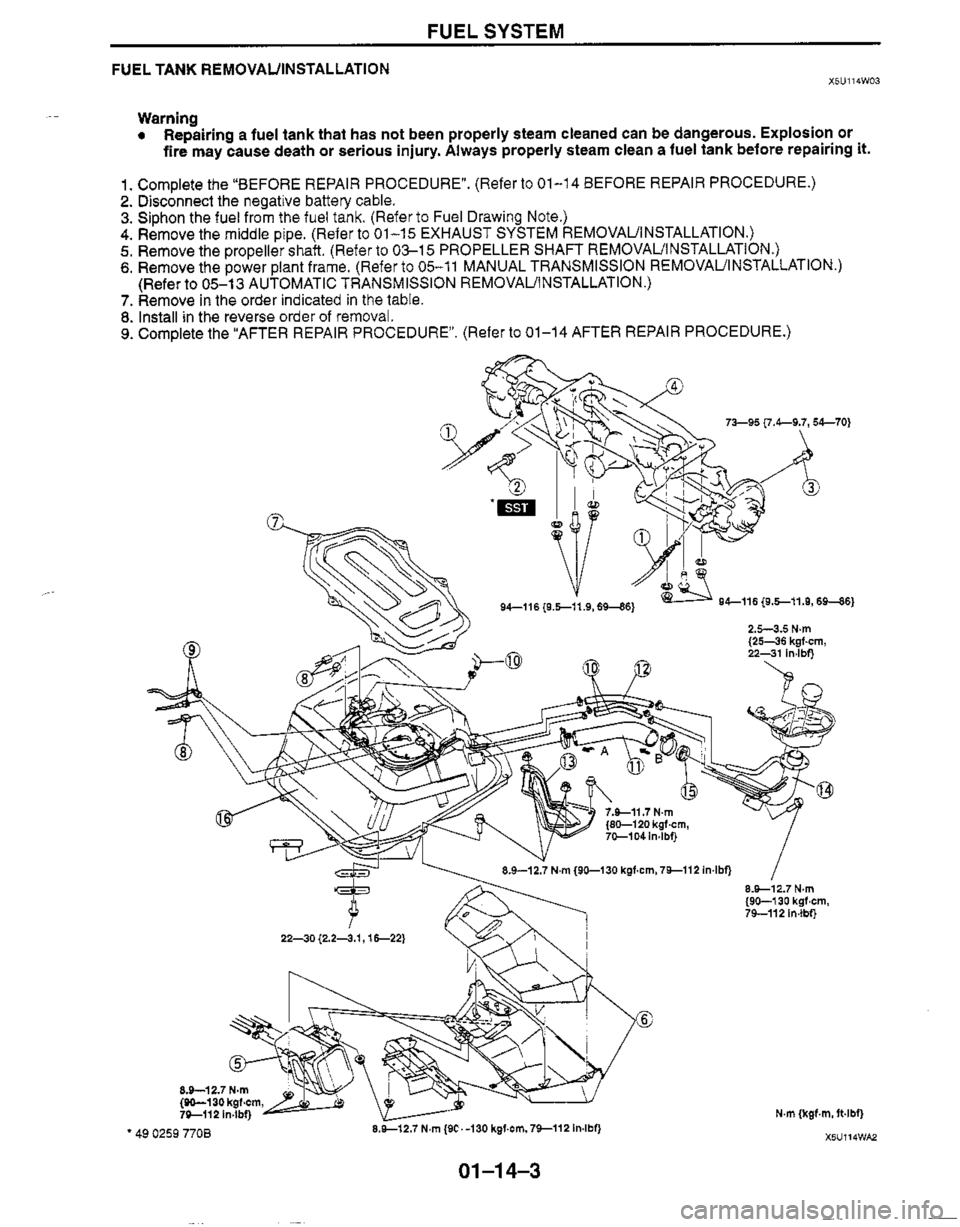 MAZDA MIATA 1999 Workshop Manual MAZDA MIATA 1999 Workshop Manual