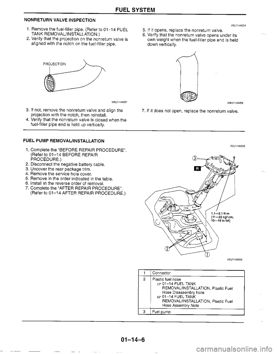 MAZDA MIATA 1999 Workshop Manual MAZDA MIATA 1999 Workshop Manual