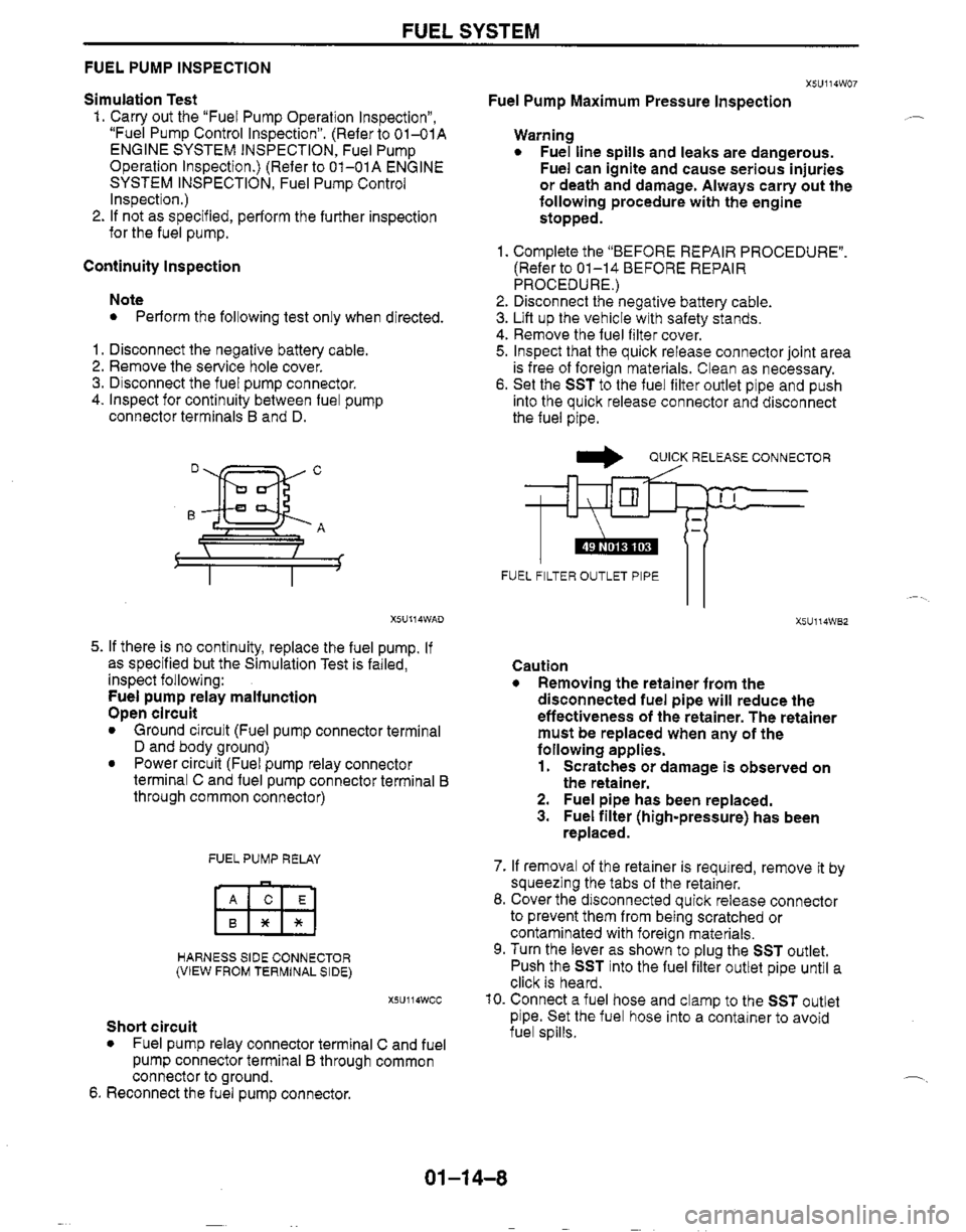 MAZDA MIATA 1999 Workshop Manual MAZDA MIATA 1999 Workshop Manual