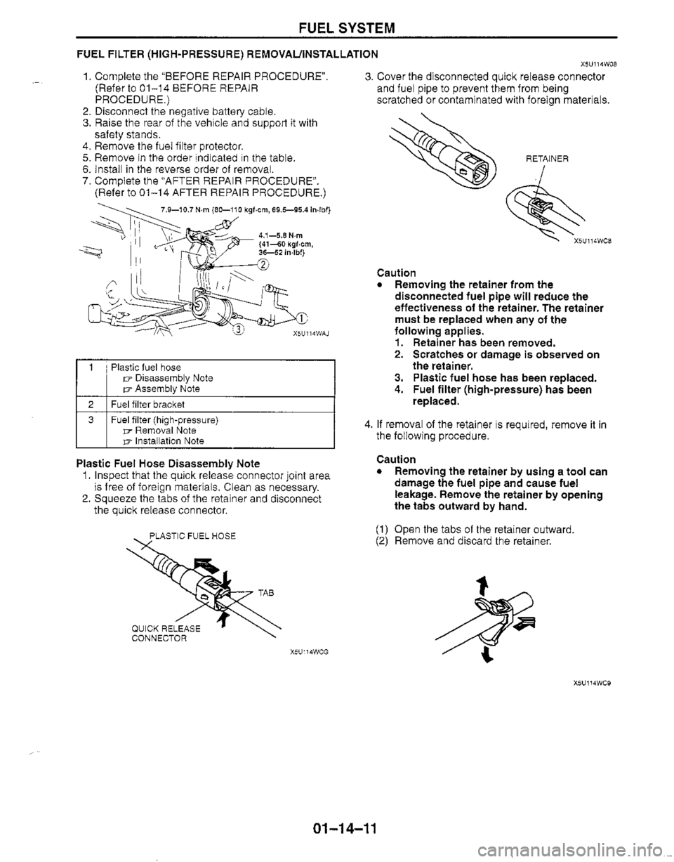 MAZDA MIATA 1999 Workshop Manual MAZDA MIATA 1999 Workshop Manual