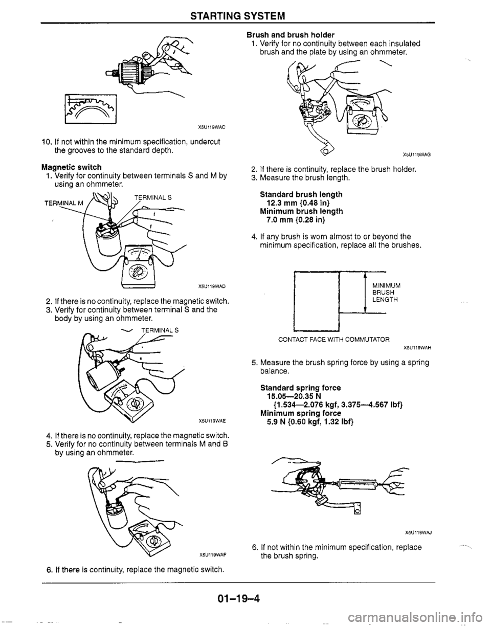 MAZDA MIATA 1999  Workshop Manual 