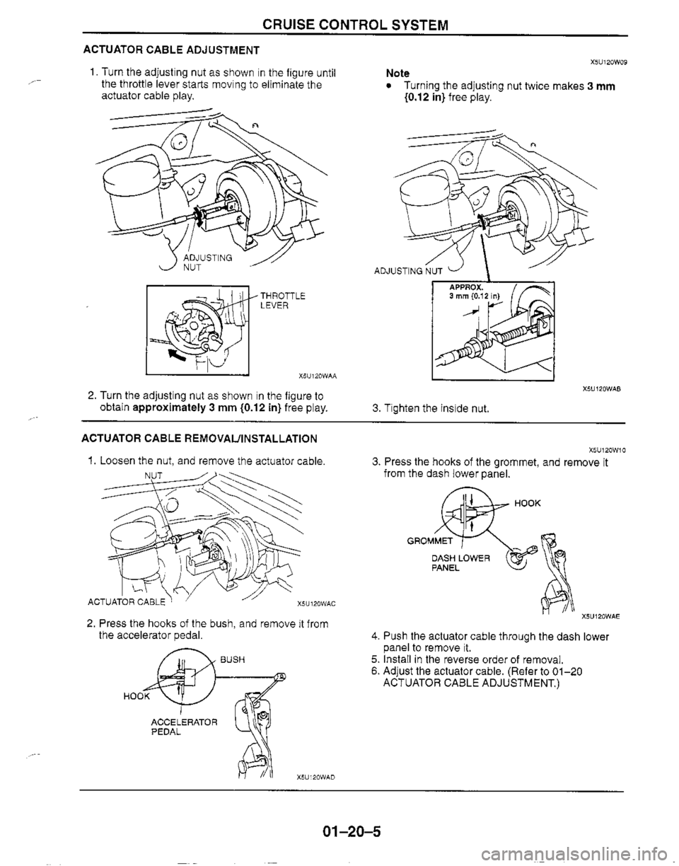 MAZDA MIATA 1999  Workshop Manual 