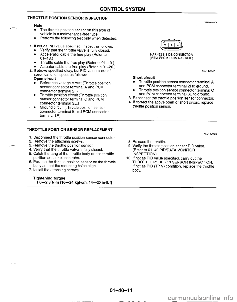 MAZDA MIATA 1999 Workshop Manual MAZDA MIATA 1999 Workshop Manual