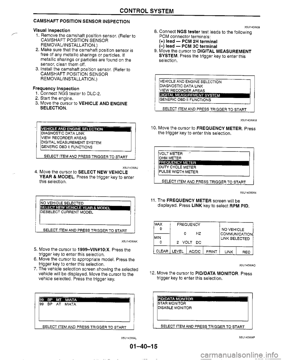 MAZDA MIATA 1999 Workshop Manual MAZDA MIATA 1999 Workshop Manual