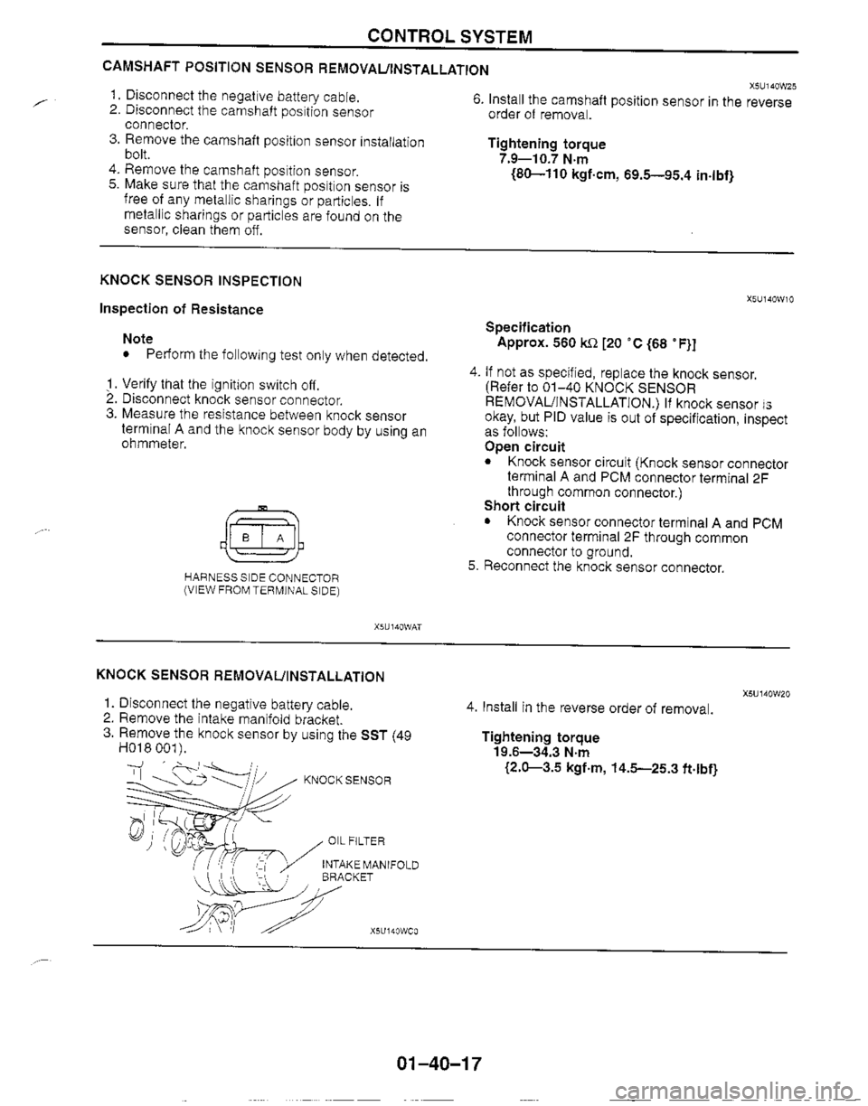 MAZDA MIATA 1999 Workshop Manual MAZDA MIATA 1999 Workshop Manual