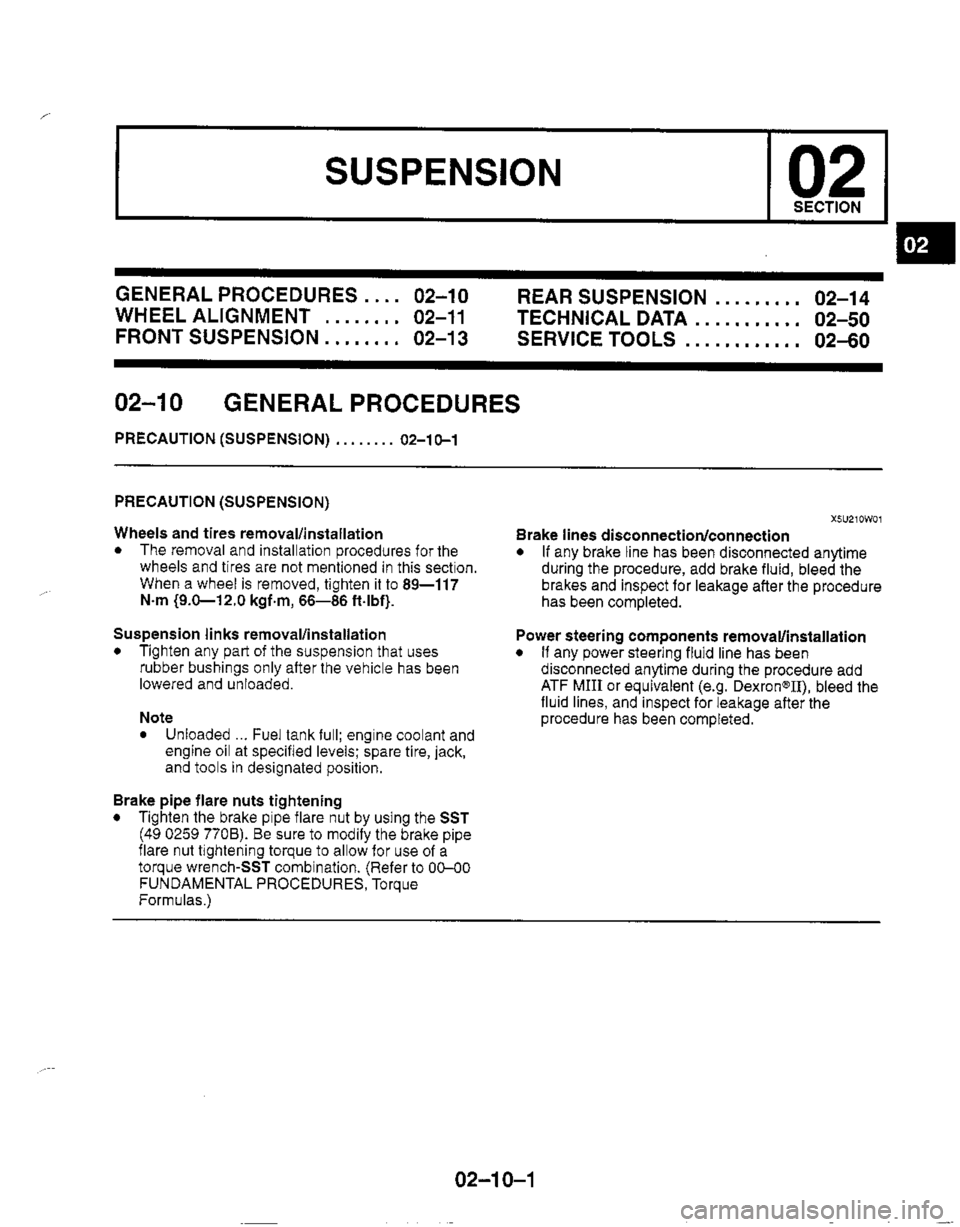 MAZDA MIATA 1999 Workshop Manual MAZDA MIATA 1999 Workshop Manual