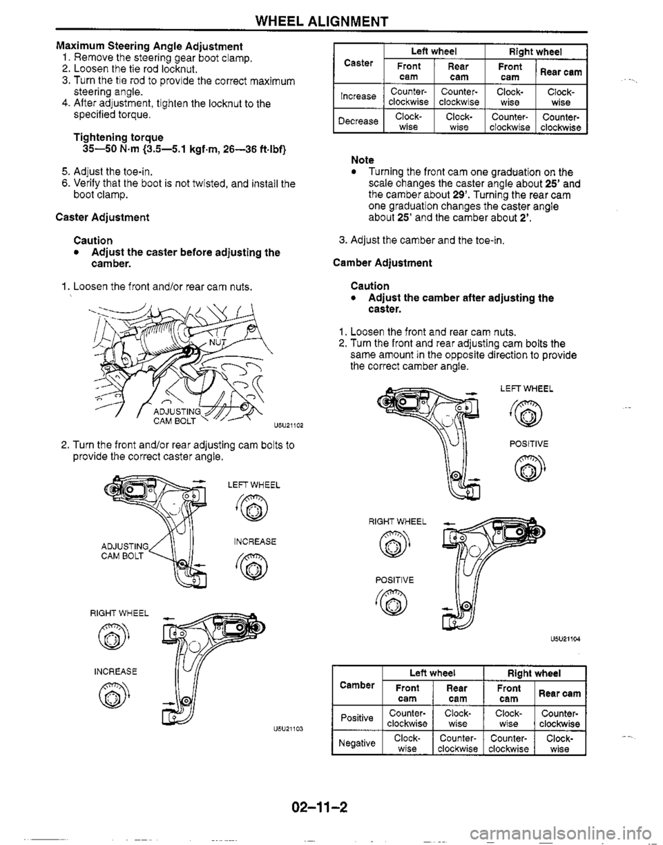 MAZDA MIATA 1999 Workshop Manual MAZDA MIATA 1999 Workshop Manual