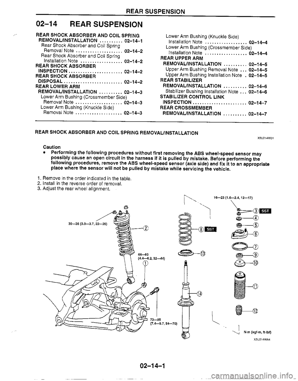 MAZDA MIATA 1999 Workshop Manual MAZDA MIATA 1999 Workshop Manual