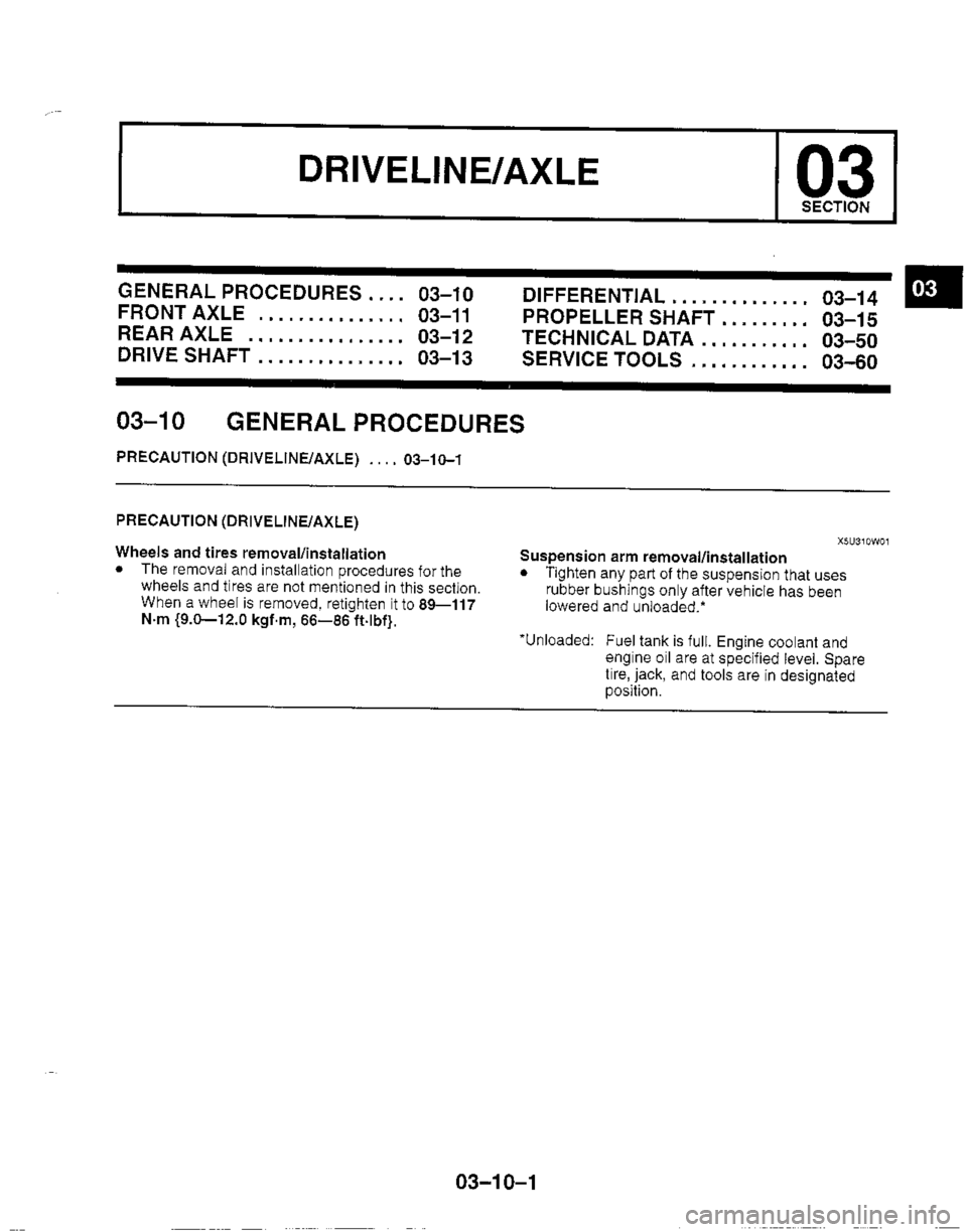 MAZDA MIATA 1999 Workshop Manual MAZDA MIATA 1999 Workshop Manual