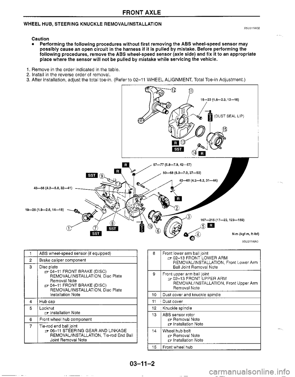 MAZDA MIATA 1999 Workshop Manual MAZDA MIATA 1999 Workshop Manual