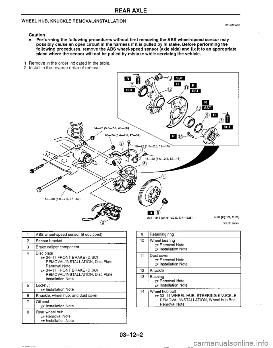 MAZDA MIATA 1999 Workshop Manual MAZDA MIATA 1999 Workshop Manual