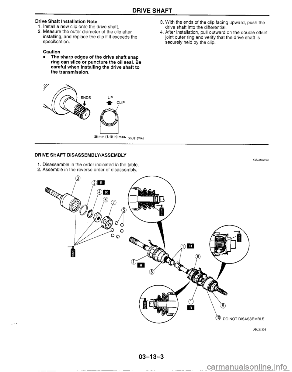MAZDA MIATA 1999 Workshop Manual MAZDA MIATA 1999 Workshop Manual