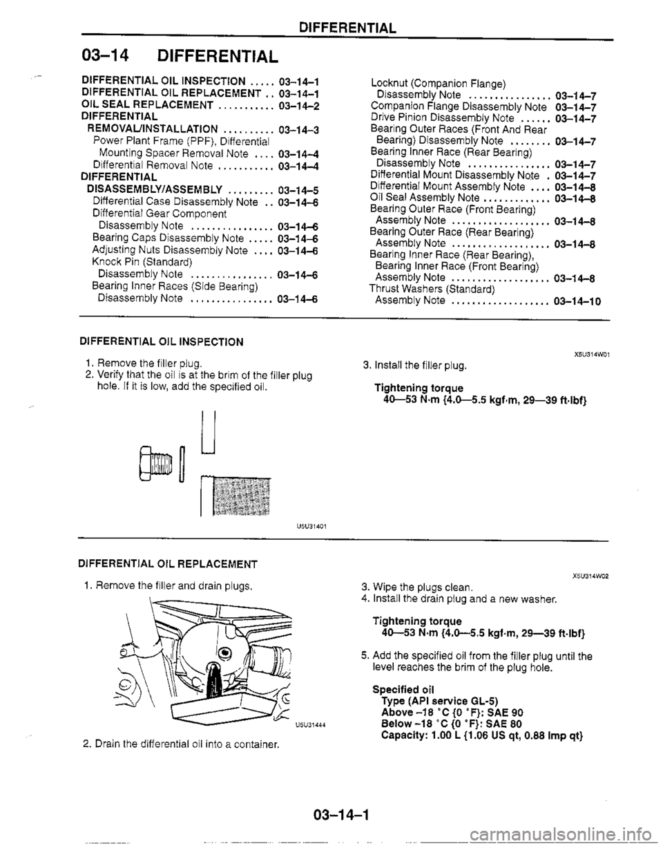 MAZDA MIATA 1999 Workshop Manual MAZDA MIATA 1999 Workshop Manual