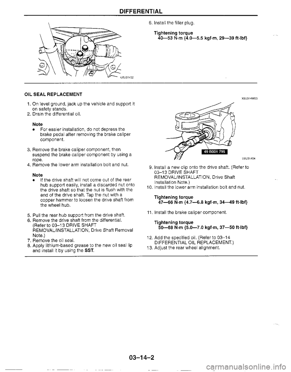 MAZDA MIATA 1999 Workshop Manual MAZDA MIATA 1999 Workshop Manual