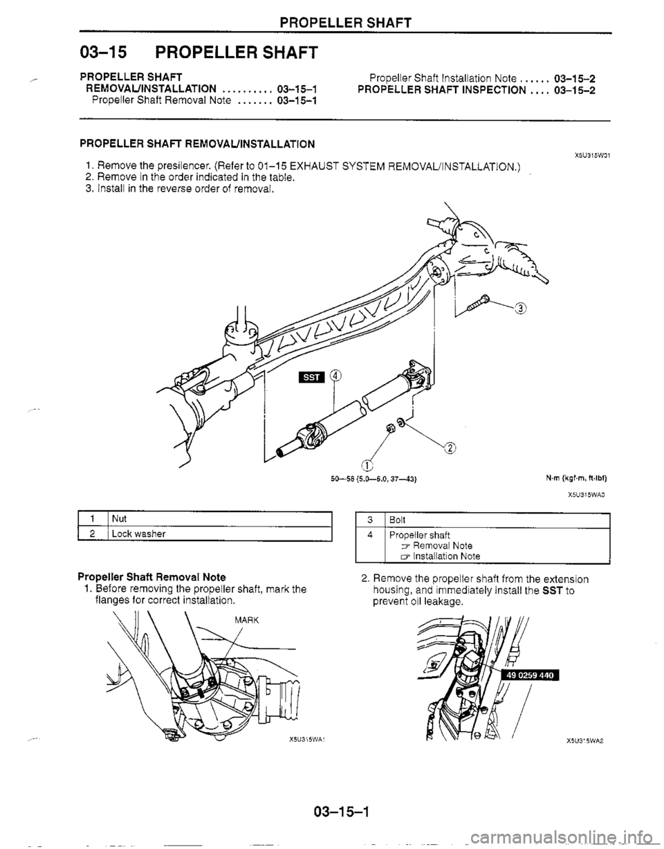 MAZDA MIATA 1999 Workshop Manual MAZDA MIATA 1999 Workshop Manual