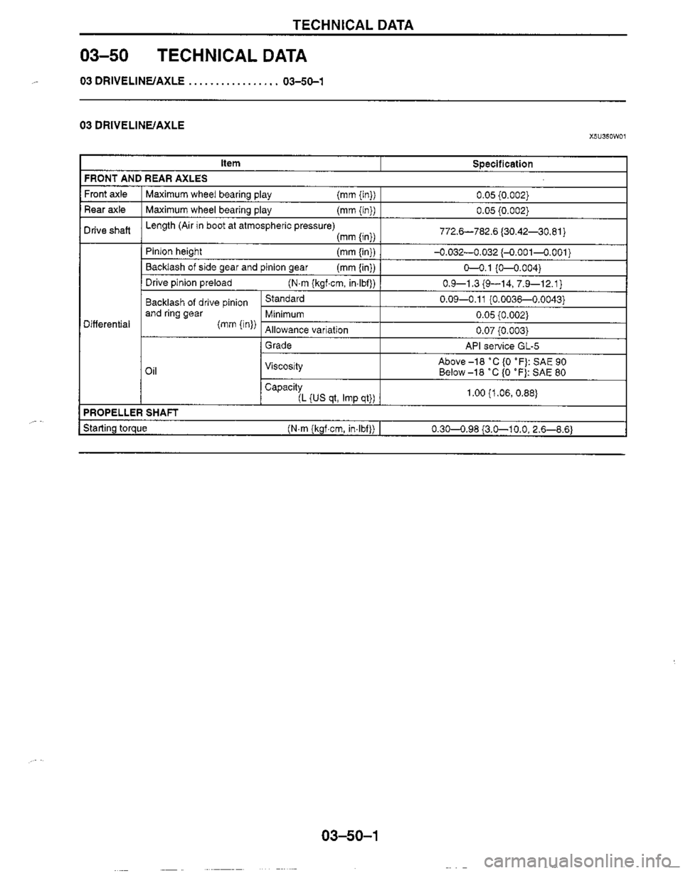 MAZDA MIATA 1999 Workshop Manual MAZDA MIATA 1999 Workshop Manual