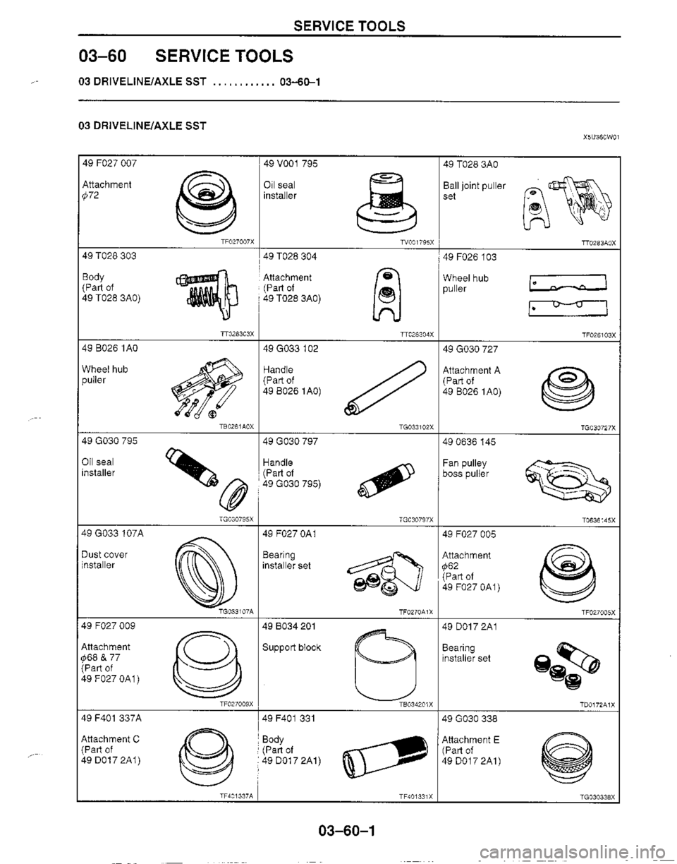 MAZDA MIATA 1999 Workshop Manual MAZDA MIATA 1999 Workshop Manual