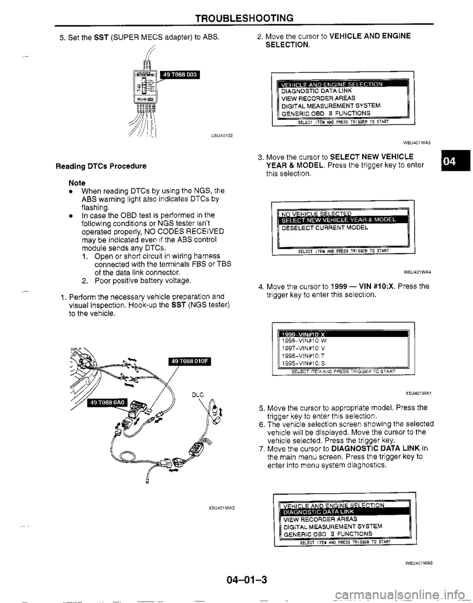 MAZDA MIATA 1999 Workshop Manual MAZDA MIATA 1999 Workshop Manual