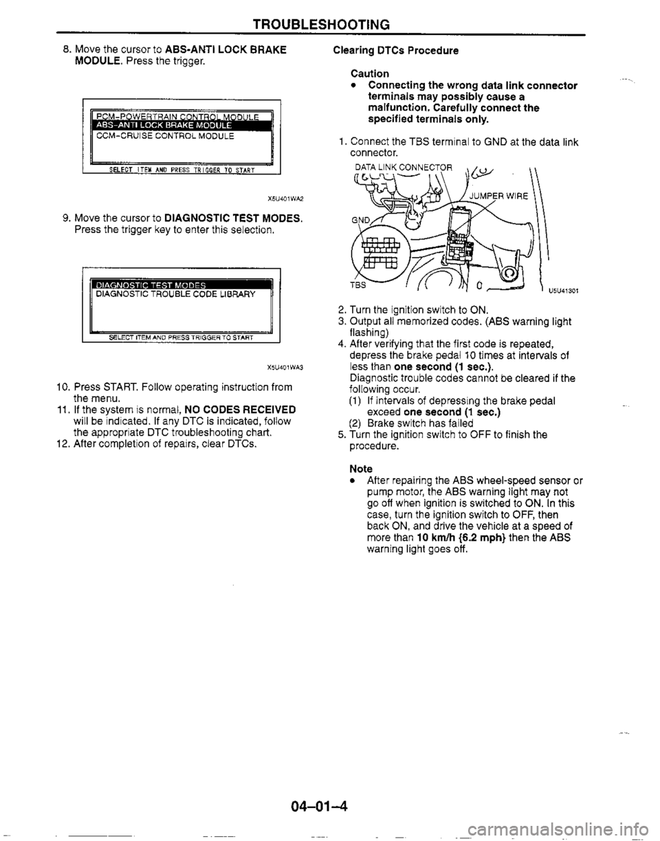 MAZDA MIATA 1999 Workshop Manual MAZDA MIATA 1999 Workshop Manual