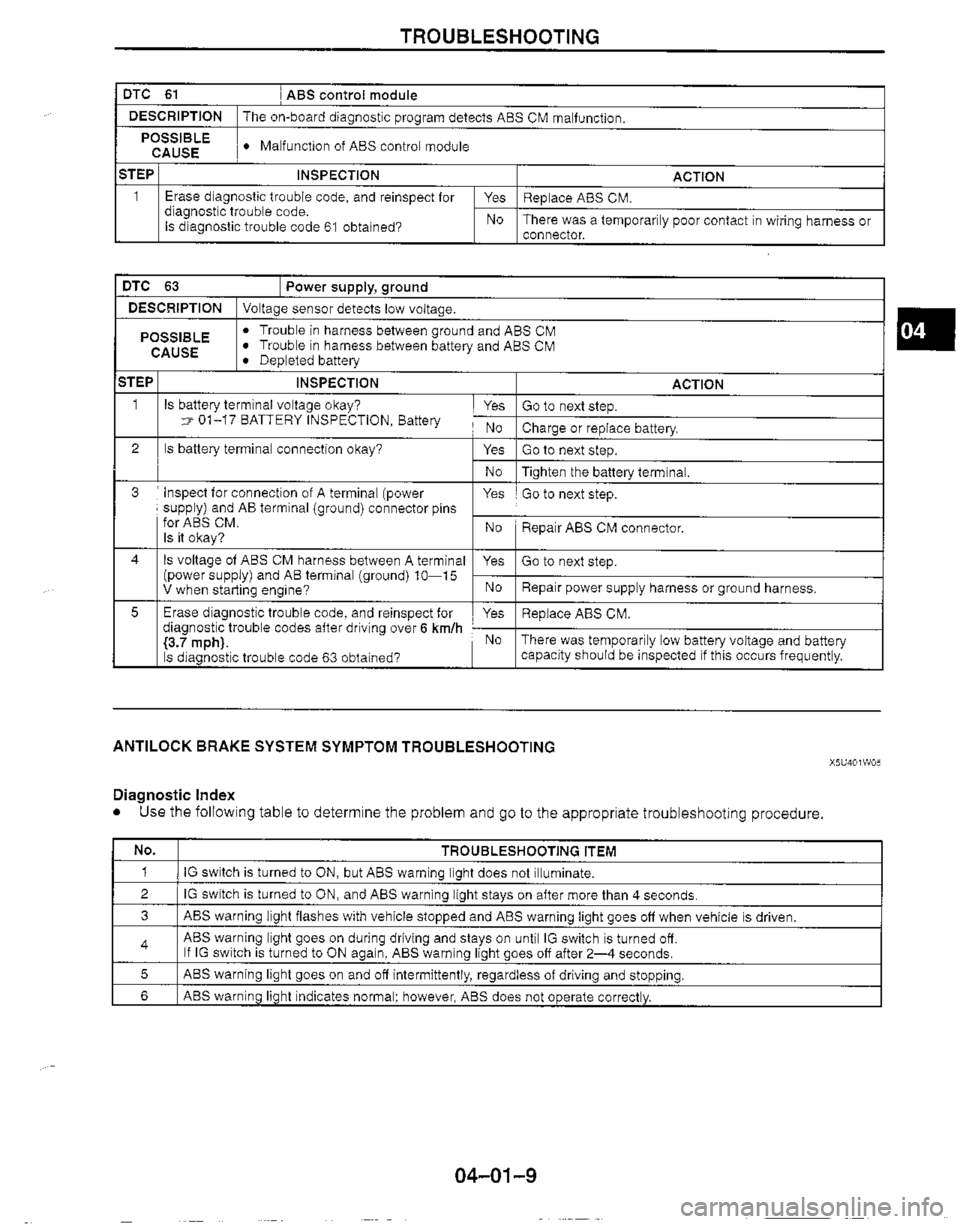 MAZDA MIATA 1999 Workshop Manual MAZDA MIATA 1999 Workshop Manual