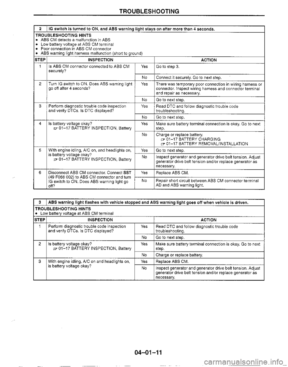 MAZDA MIATA 1999 Workshop Manual MAZDA MIATA 1999 Workshop Manual