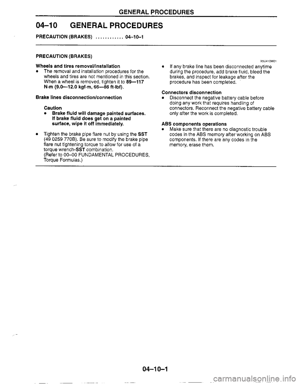 MAZDA MIATA 1999 Workshop Manual MAZDA MIATA 1999 Workshop Manual