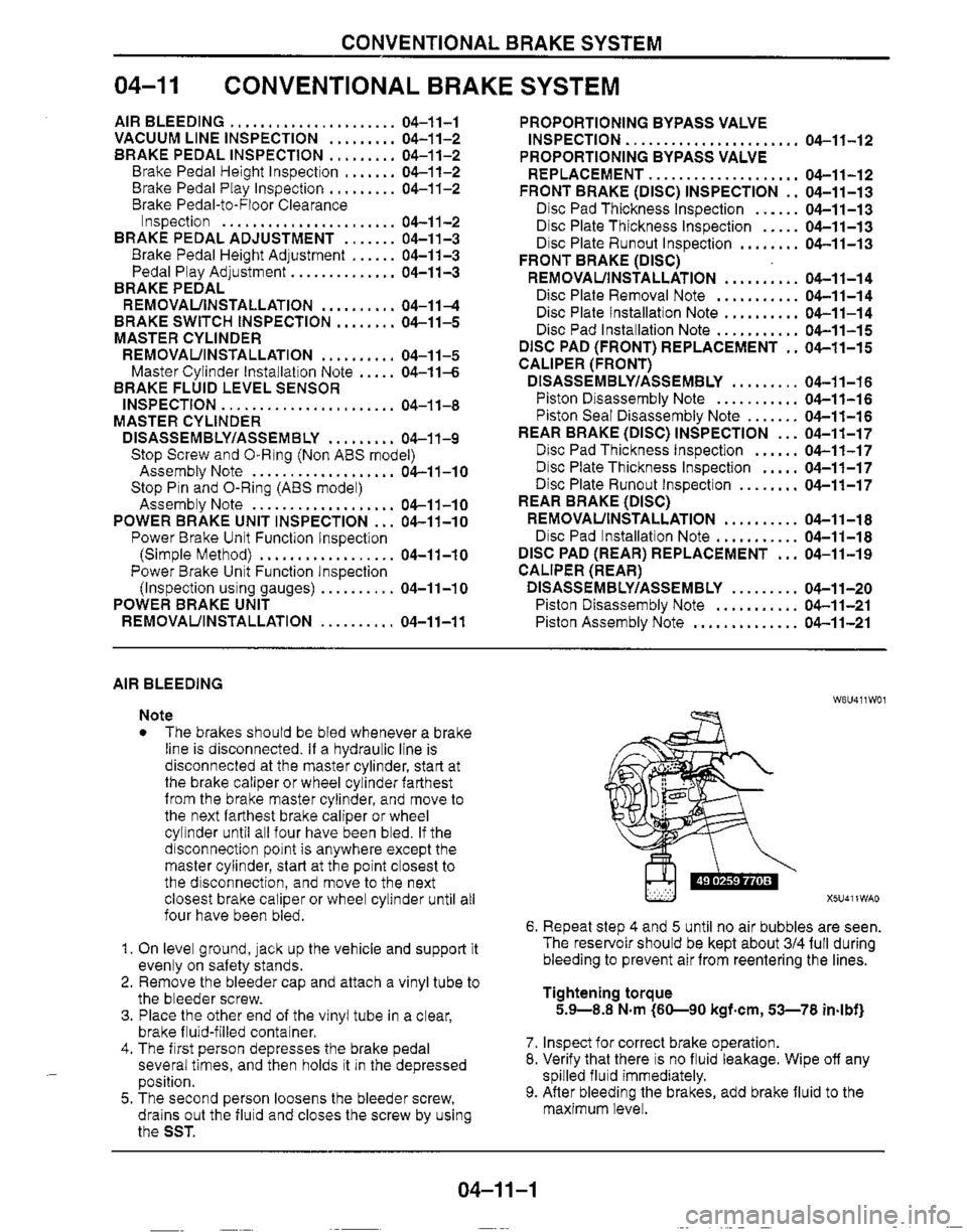 MAZDA MIATA 1999 Workshop Manual MAZDA MIATA 1999 Workshop Manual