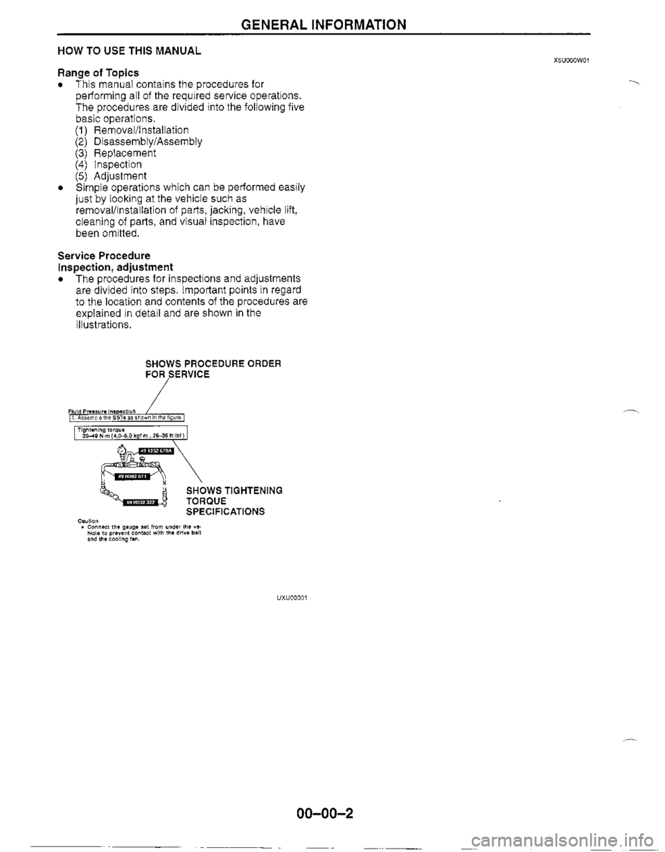 MAZDA MIATA 1999 Workshop Manual MAZDA MIATA 1999 Workshop Manual