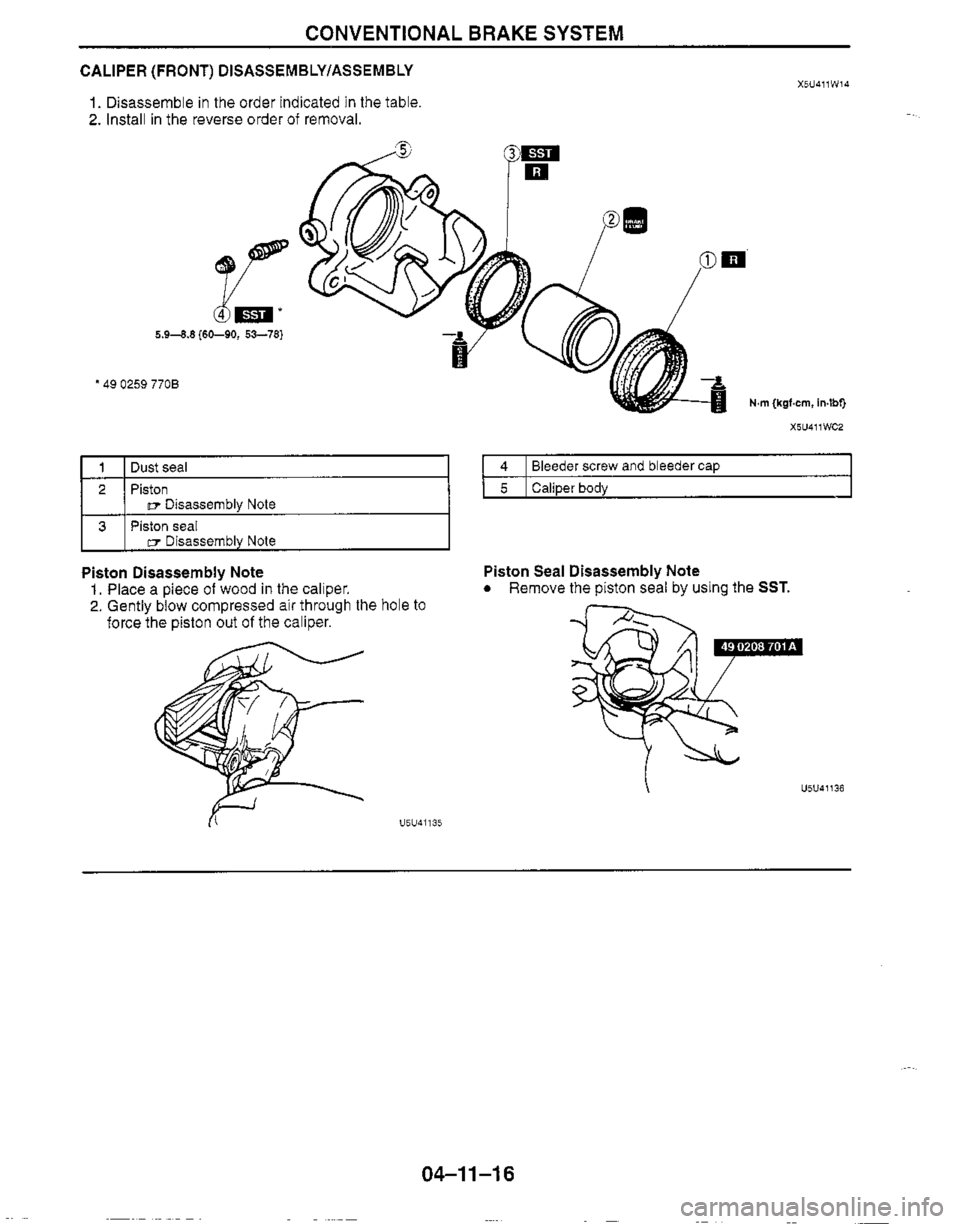 MAZDA MIATA 1999 Workshop Manual MAZDA MIATA 1999 Workshop Manual