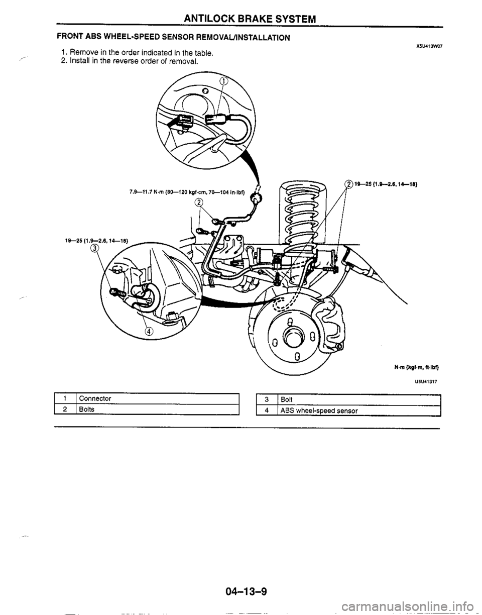 MAZDA MIATA 1999 Workshop Manual MAZDA MIATA 1999 Workshop Manual