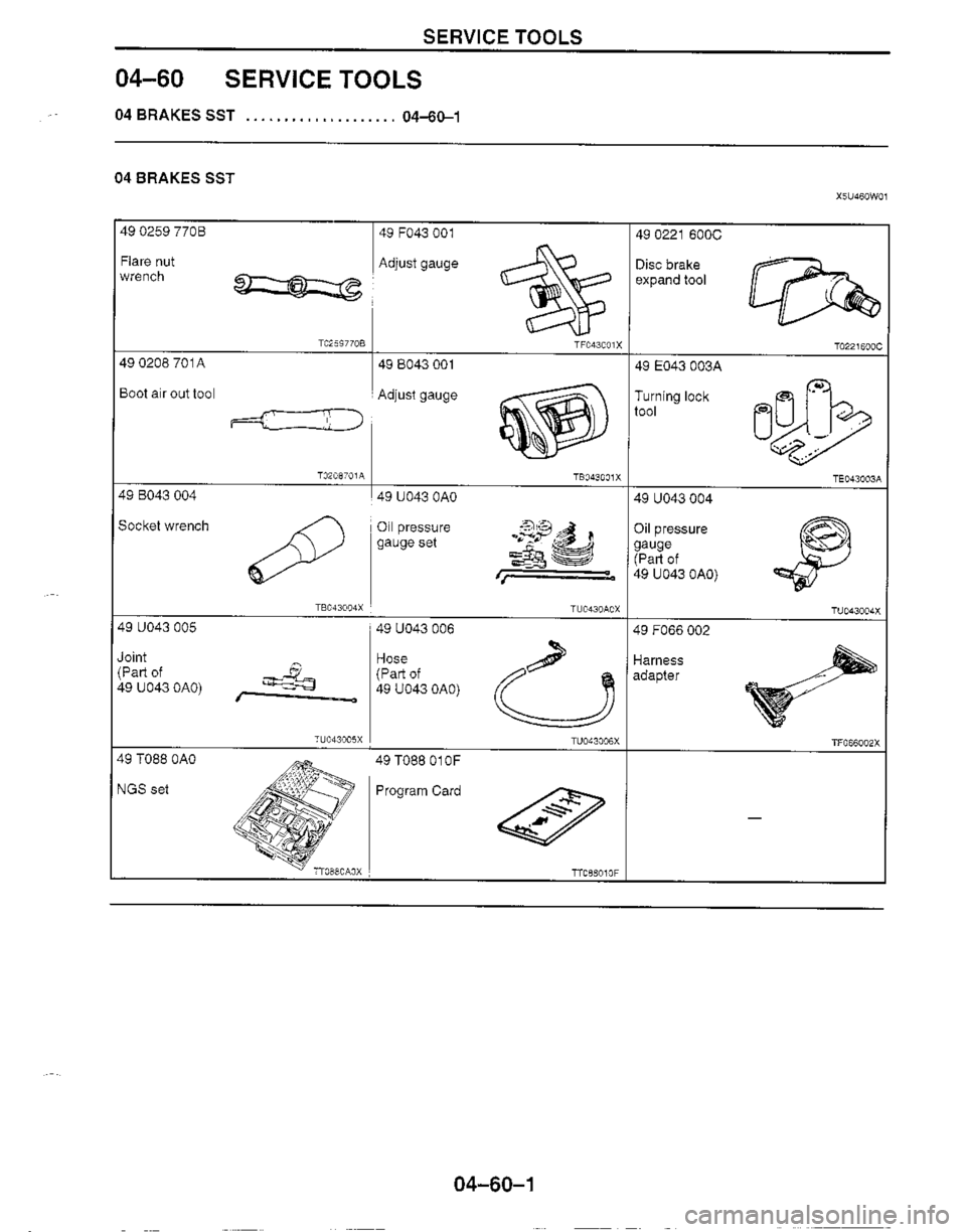 MAZDA MIATA 1999 Workshop Manual MAZDA MIATA 1999 Workshop Manual