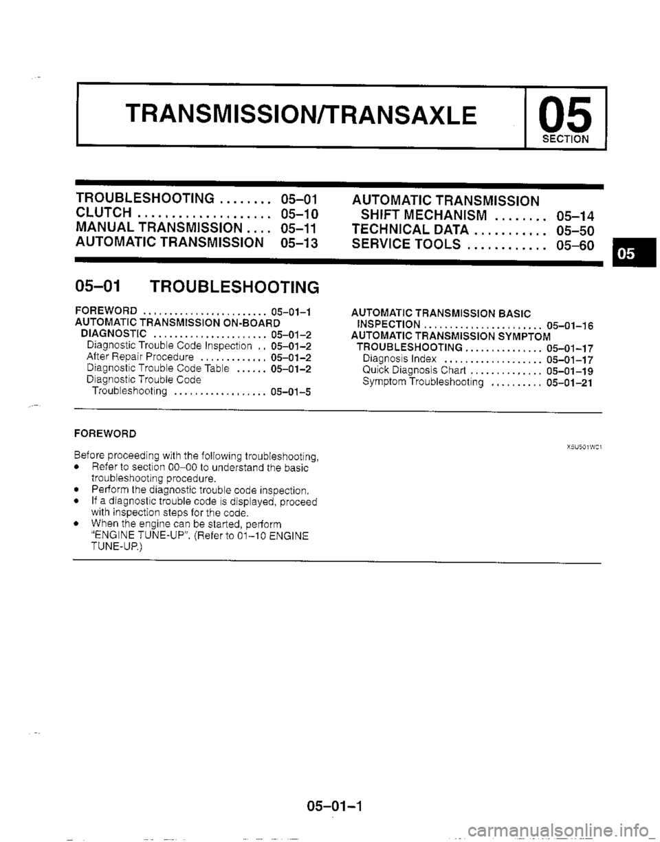 MAZDA MIATA 1999 Workshop Manual MAZDA MIATA 1999 Workshop Manual