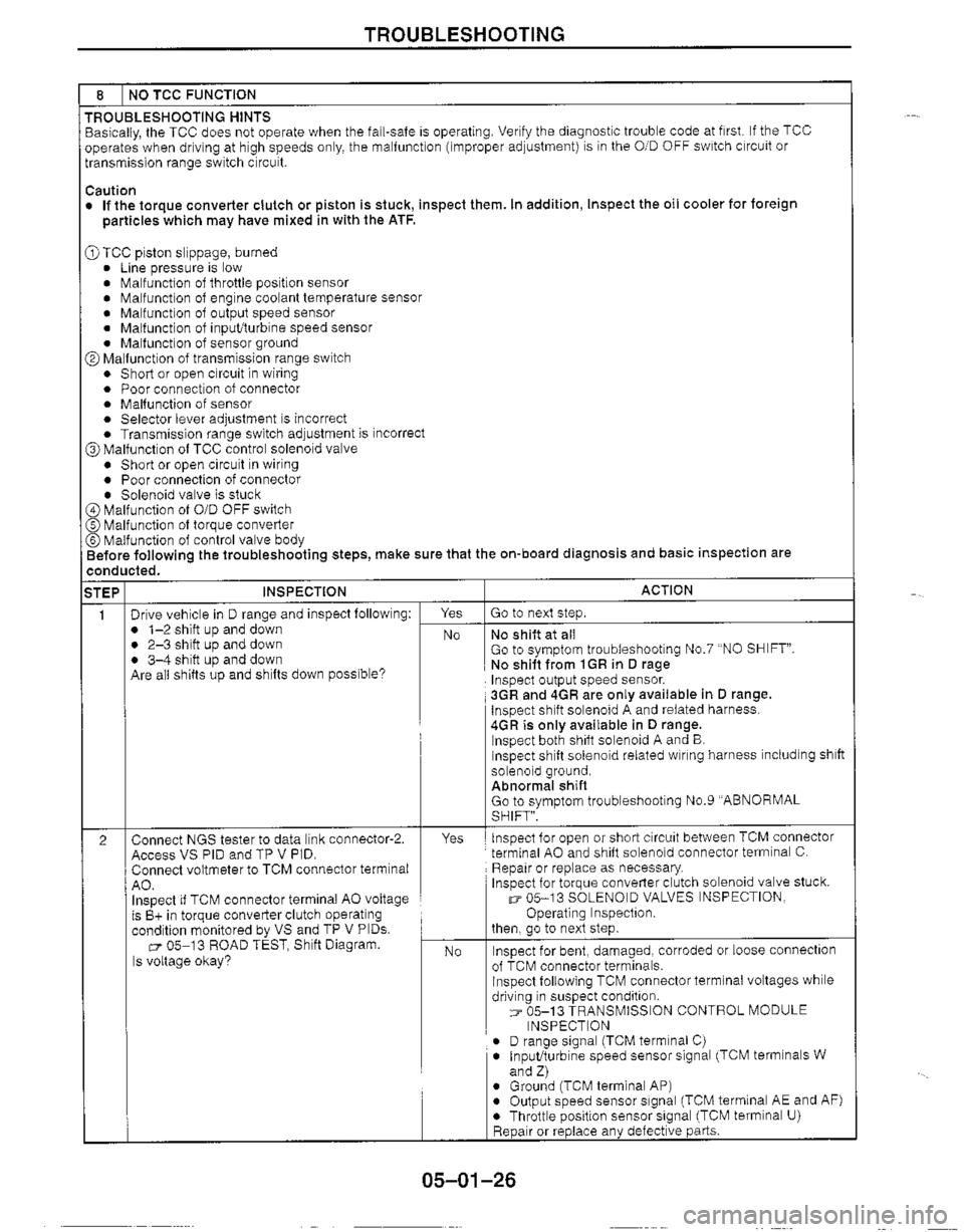 MAZDA MIATA 1999 Workshop Manual MAZDA MIATA 1999 Workshop Manual
