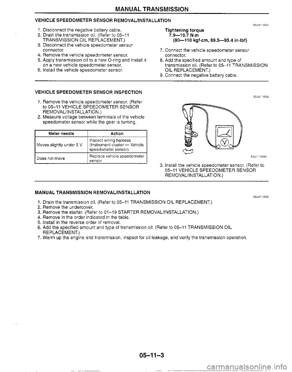 MAZDA MIATA 1999 Workshop Manual MAZDA MIATA 1999 Workshop Manual