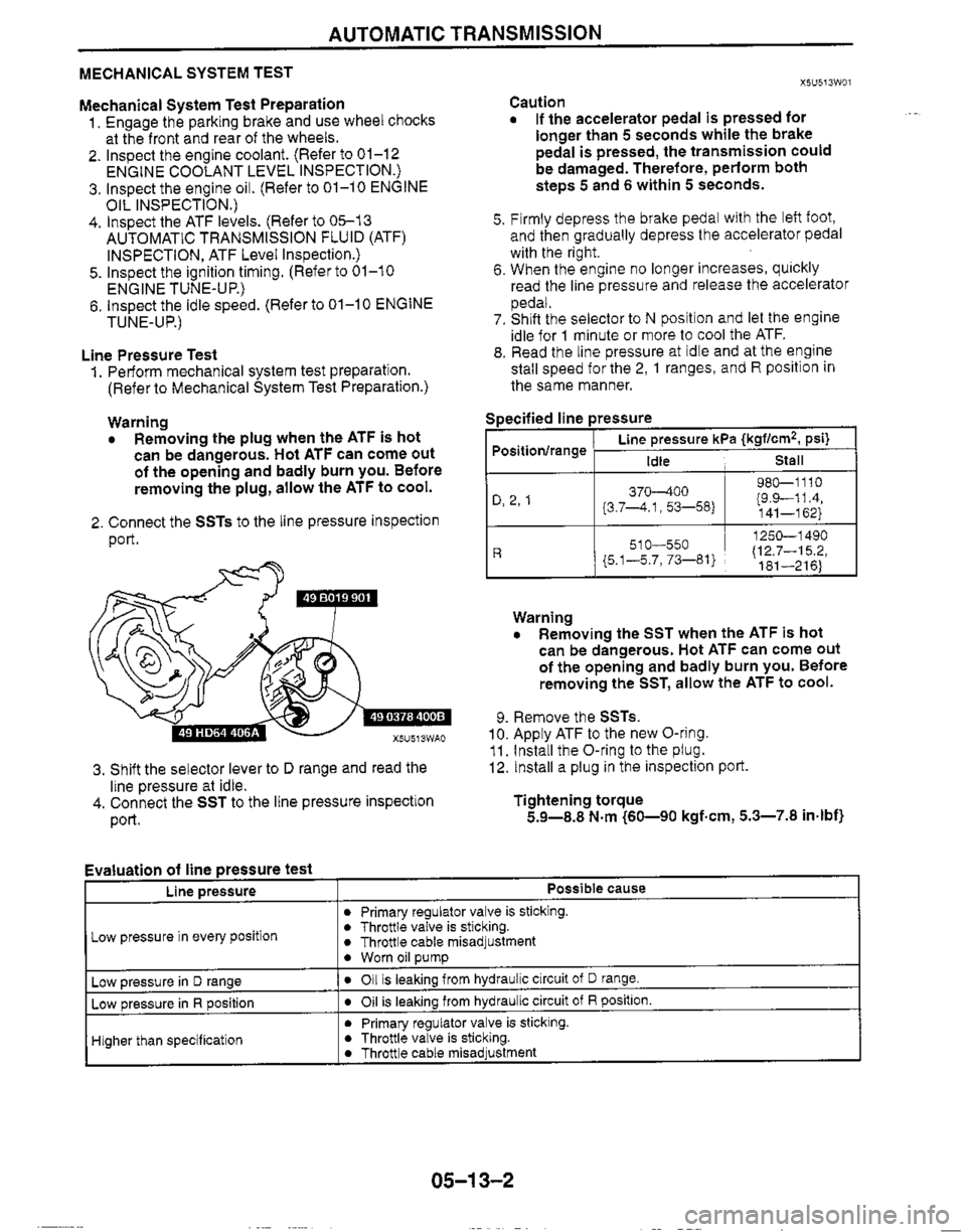 MAZDA MIATA 1999 Workshop Manual MAZDA MIATA 1999 Workshop Manual