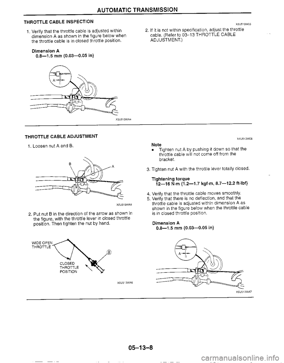MAZDA MIATA 1999 Workshop Manual MAZDA MIATA 1999 Workshop Manual