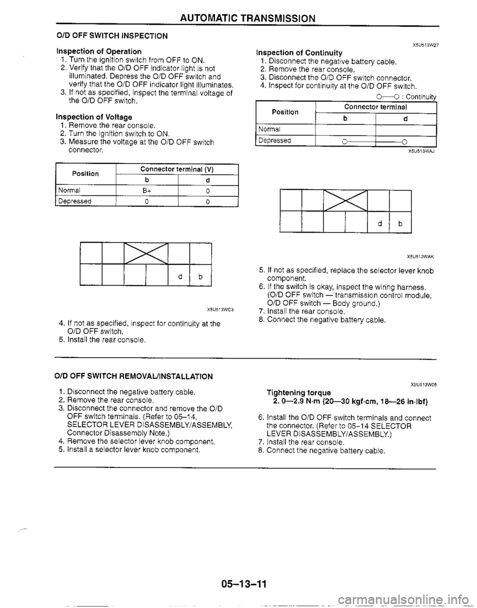 MAZDA MIATA 1999 Workshop Manual MAZDA MIATA 1999 Workshop Manual