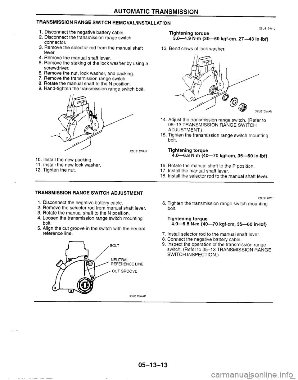 MAZDA MIATA 1999 Workshop Manual MAZDA MIATA 1999 Workshop Manual