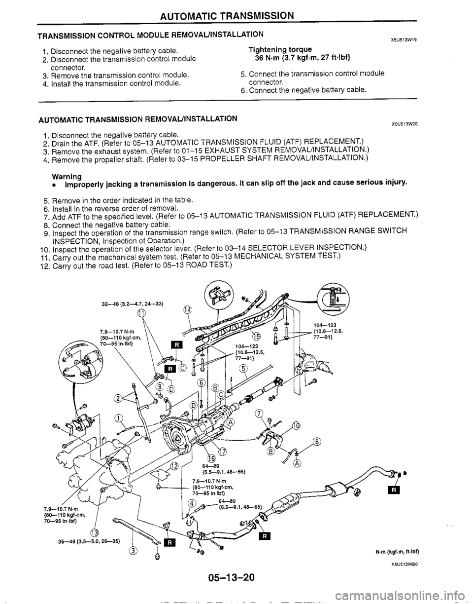 MAZDA MIATA 1999 Workshop Manual MAZDA MIATA 1999 Workshop Manual