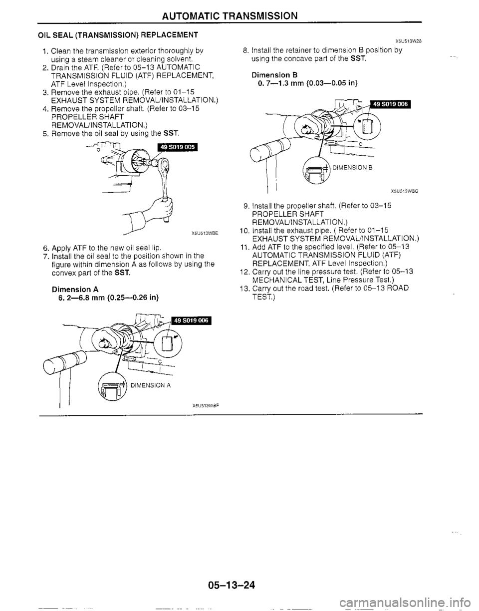 MAZDA MIATA 1999 Workshop Manual MAZDA MIATA 1999 Workshop Manual