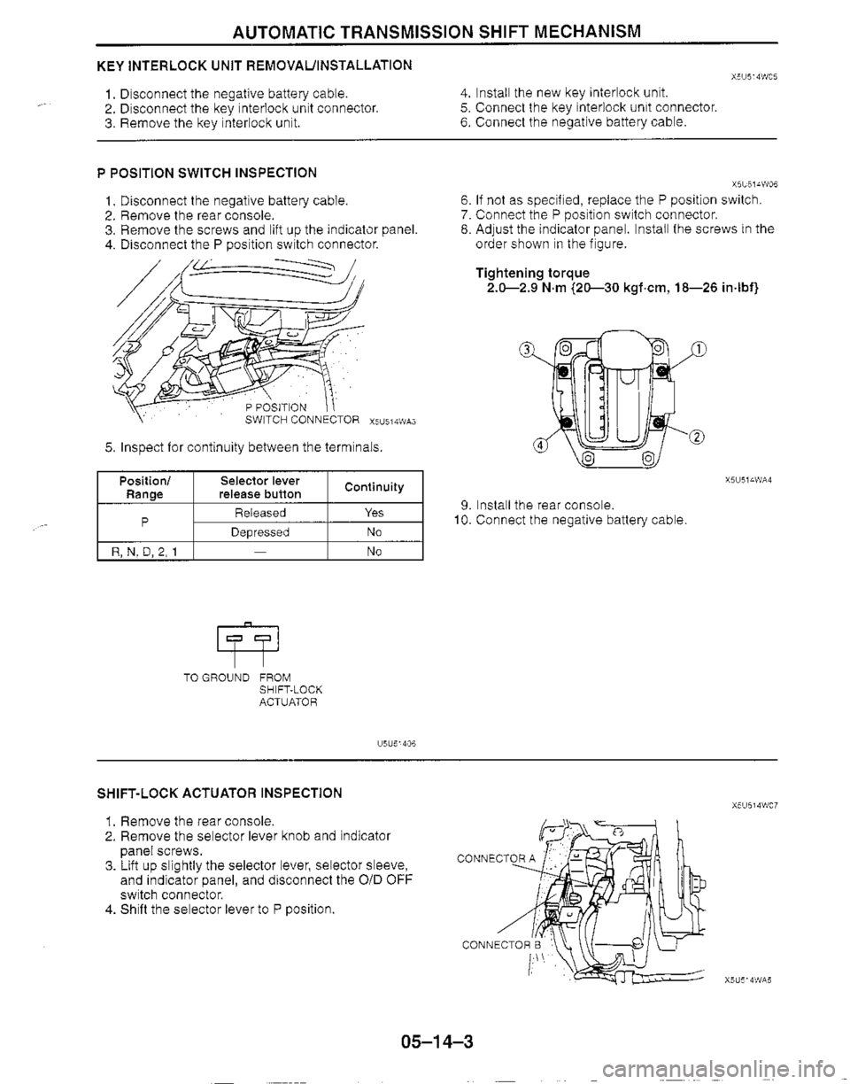 MAZDA MIATA 1999 Workshop Manual MAZDA MIATA 1999 Workshop Manual