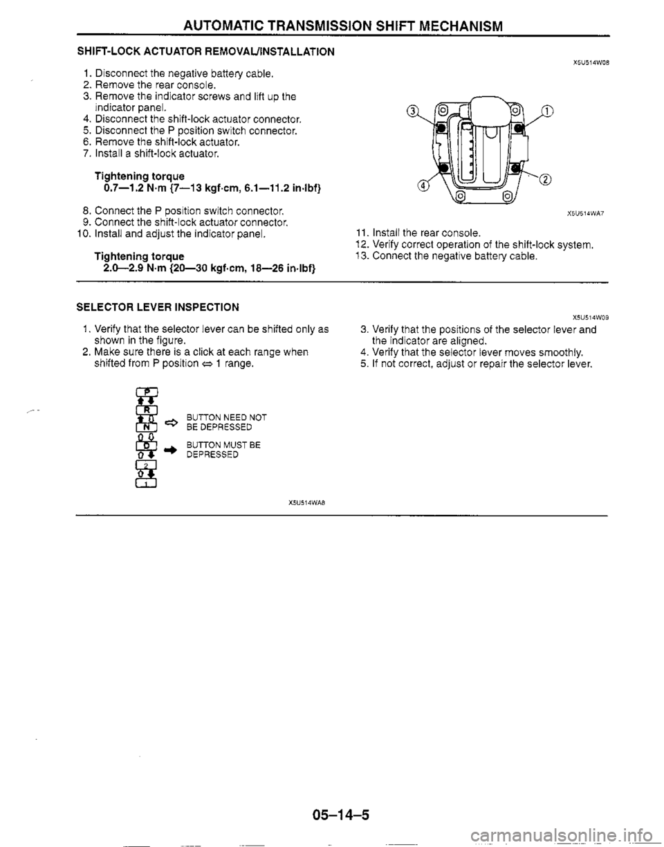 MAZDA MIATA 1999 Workshop Manual MAZDA MIATA 1999 Workshop Manual