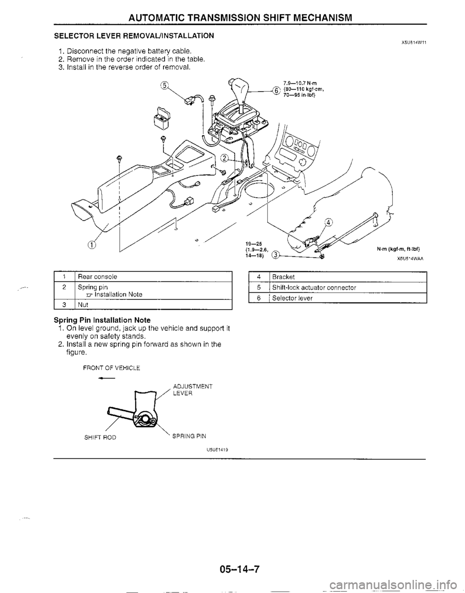 MAZDA MIATA 1999 Workshop Manual MAZDA MIATA 1999 Workshop Manual