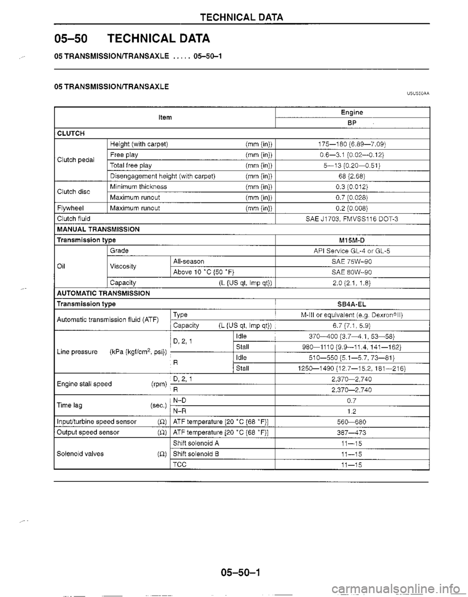 MAZDA MIATA 1999 Workshop Manual MAZDA MIATA 1999 Workshop Manual